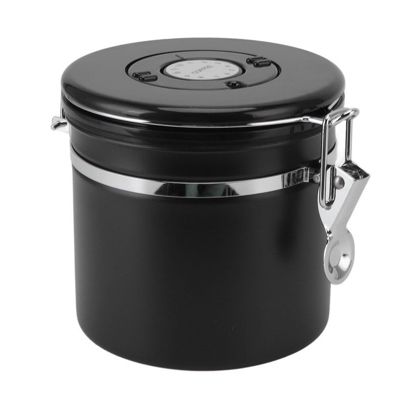1.2L Coffee Canister Stainless Steel Sealing Storage Jar Food Storage