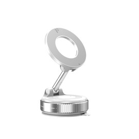 MSXTTLY Vacuum Magnetic Phone Holder for Car Suction Cup Phone Mount Adjustable Suction Phone Mount 2025 Upgraded Vacuum Magnetic Phone Stand for All Smartphones Silver