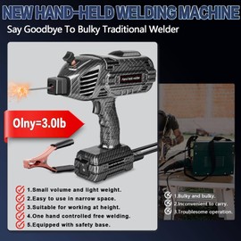 Welding Machine Handheld,20-120A 110V Portable Stick Welder 20pcs Rods,IGBT Hand Held Welder Machine withHot Start Arc Force Anti-stick ARC Welder Gun,6 Variable Current Adjustment (Black)