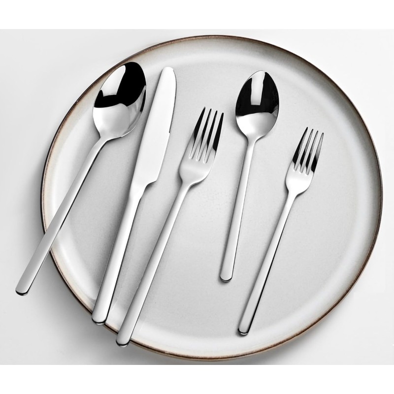 KINGSTONE Silverware Set, 20 Piece Flatware Cutlery Set for 4,