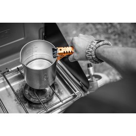 OUTDOOR ELEMENT - Handled w/Adapter - Camp Pot Handle & Gripper - Fuel Canister Recycler - Fully Depressurize Canister & Puncture Holes for Safe Disposal - Includes Adapter for 1lb (16oz) Canisters
