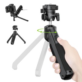 Ulanzi VlogPod TT38 Mini Tripod, Multi-functional Camera Tripod, Uka Quick Shoe Panoramic Head Load Capacity 6.6 lbs (3 kg), Aluminum Alloy Stand, Handheld & Mantis Mode, Horizontal and Vertical