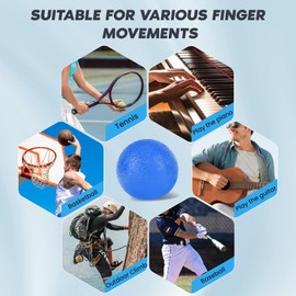 3 Colors Stress Balls for Adults,【Hand Exercisers】【Stress Relief】【Light Weight】Hand Strengthening Devices, Red & Blue & White