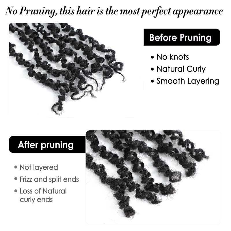 Scanbos Yanky Twist Crochet Hair - (8+10+12 Inch)*3,Total 9 packs