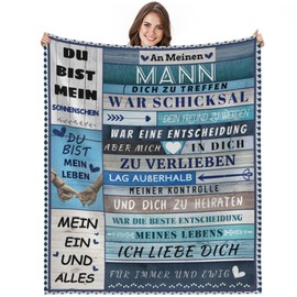 Bold And Brash Hochzeitstag Geschenke für Männer, Kuscheldecke, Jahrestag Geburstag Liebesgeschenke für Ihn, Fleecedecke Flauschig 150x130cm