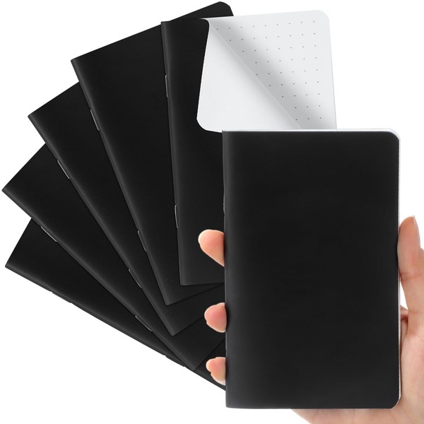 Qilery 6 Pack Waterproof Notebook 3.5"x5.5" Weatherproof Pocket Notepad Small