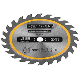 DT20420 TCT Construction Circular Saw Blade 115 x 9.5mm x 24T