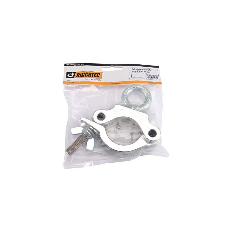 Halfcoupler Slim Silver with eyelet 170kg