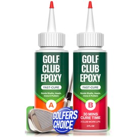 FORTIVO Golf Club Epoxy Fast Cure – 30 Min Epoxy Glue for Golf Club Repair for All Golf Shafts, Heads, Drivers, Putters, and Irons, Works on Graphite & Steel Shafts