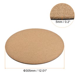 MECCANIXITY Cork Plant Mat 12 Inch Round Plastic Absorbent Waterproof Coaster Pad for Home Garden Pot
