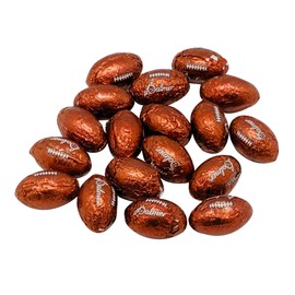 Chocolate Covered Footballs - 1 Lb Individually Wrapped Milk Chocolate Balls (approx 80 pieces) - American Football Shaped Candy - Bulk Filler Candy for Parties