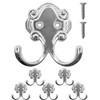 Fuxxer® Antique Double Hooks Set of 5 Wardrobe Hooks 54