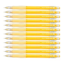 Pilot Colour Eno HCR-197-Y 0.7 mm Yellow Colour Mechanical Pencil with Yellow Lead (HCR-197-Y) - Pack of 12