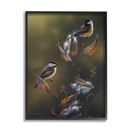 Stupell Industries Sunlit Nature Birds Perched Framed Giclee Art, Design by Daniel Smith