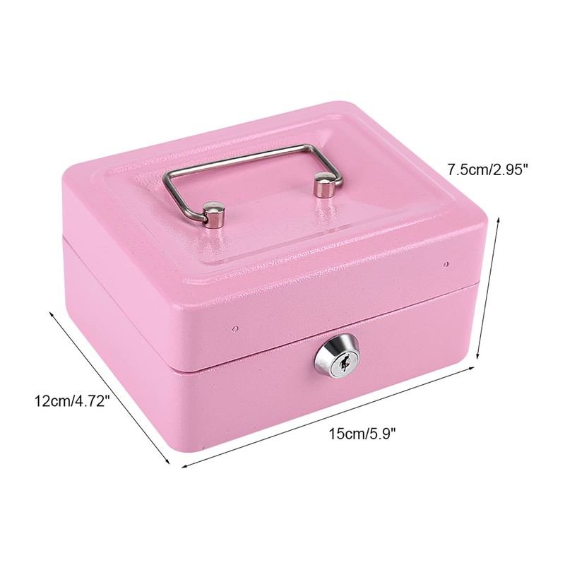1Pc Safe Box Mini Cash Box Portable Safe Security Box