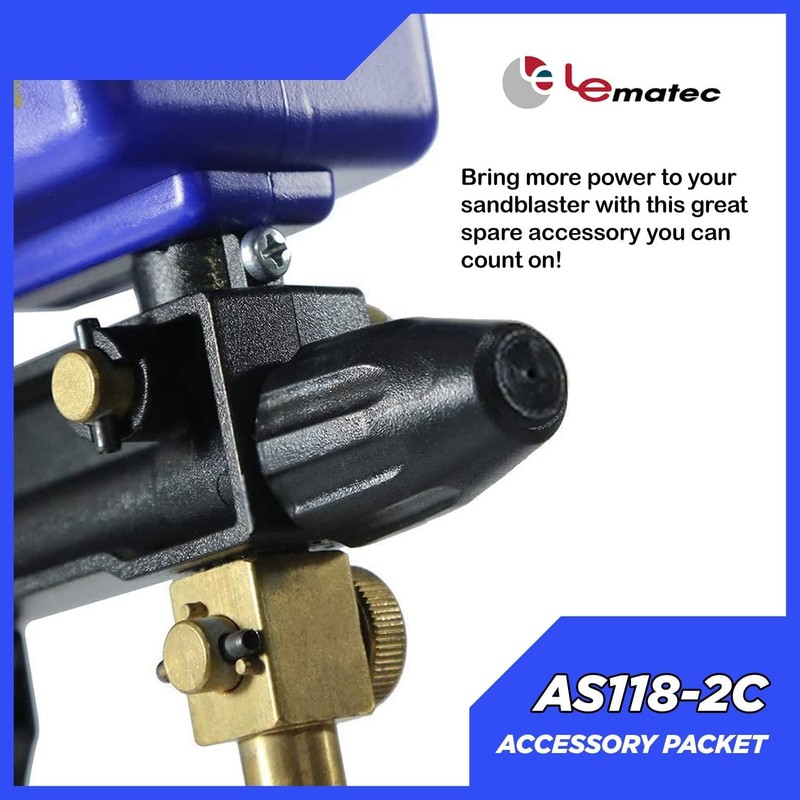 LE LEMATEC Accessory Packet for AS118 Sandblaster Gun Kit, Durable