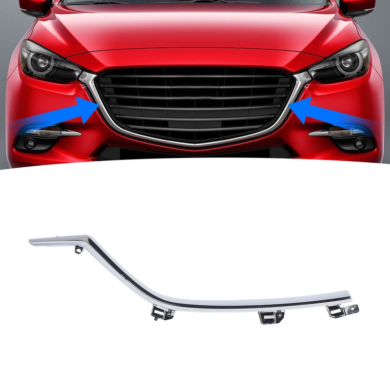 Front Lower Grille Trim Chrome Exquisite Look Grille Molding Trim