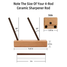 4-Rod Turn Box, Ceramic Sharpener Rod from Kitchen Sharpening Tool, Portable Manual Ceramic Sharpening Rod