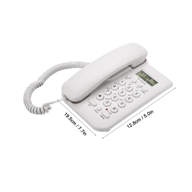 Wired Telephone, Landline Telephone with Landline Connection (FSK/DTMF) for Home/Hotel/Office