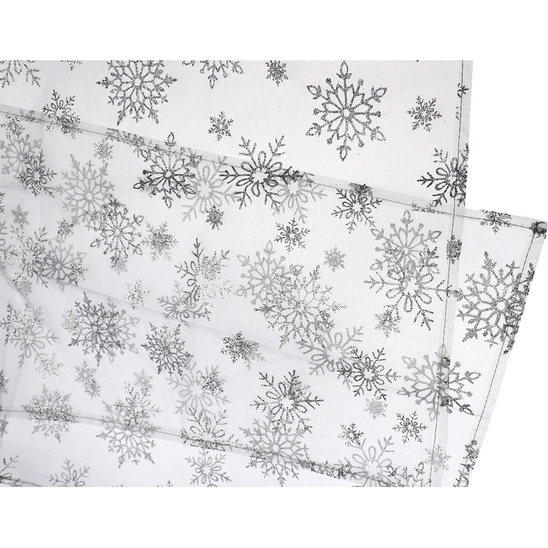 Davies Sheer Voile Christmas Table Runner - 150 X 32cm