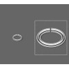 Platinum Jump Ring, 100 Silver Plated Brass 6x4mm Oval 20