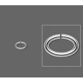 Platinum Jump Ring, 100 Silver Plated Brass 6x4mm Oval 20 Gauge with 4.3x2.5mm ID
