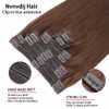 Nvnvdij Straight Clip in Hair Extensions Remy Human Hair 8pcs