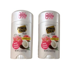 Power Stick For Her Peony Coconut Deodorant, Aluminum-Free, 2.5 oz, 2-Pack