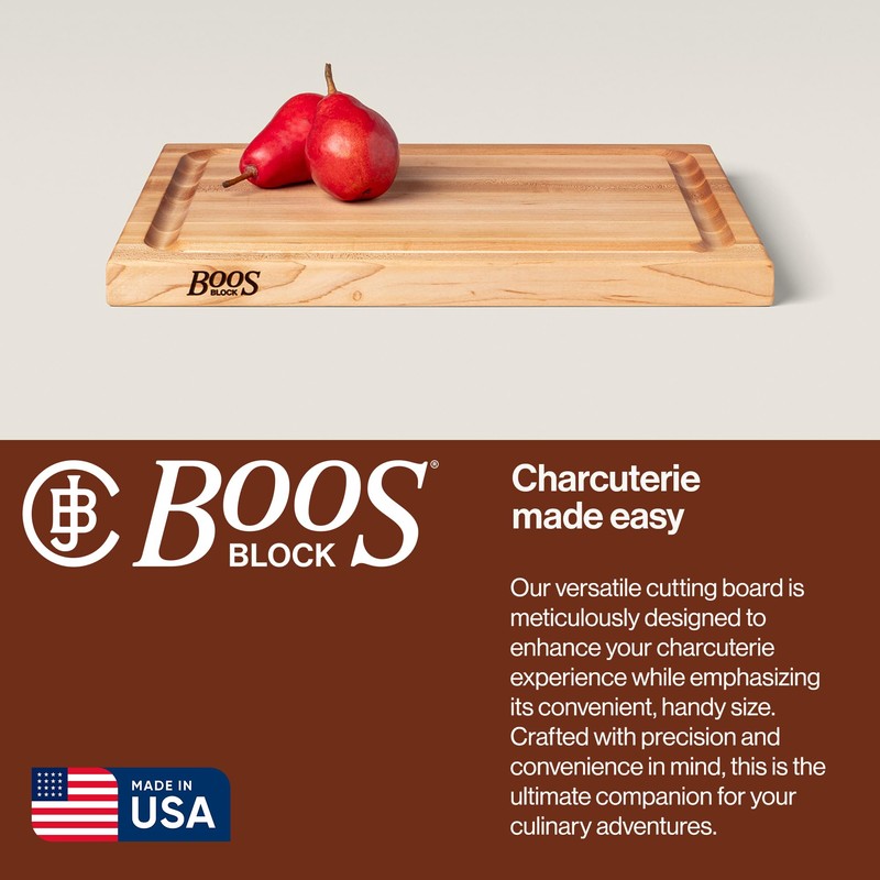 John Boos CB Series Rectangular Wooden Maple Cutting Board 20”x15”