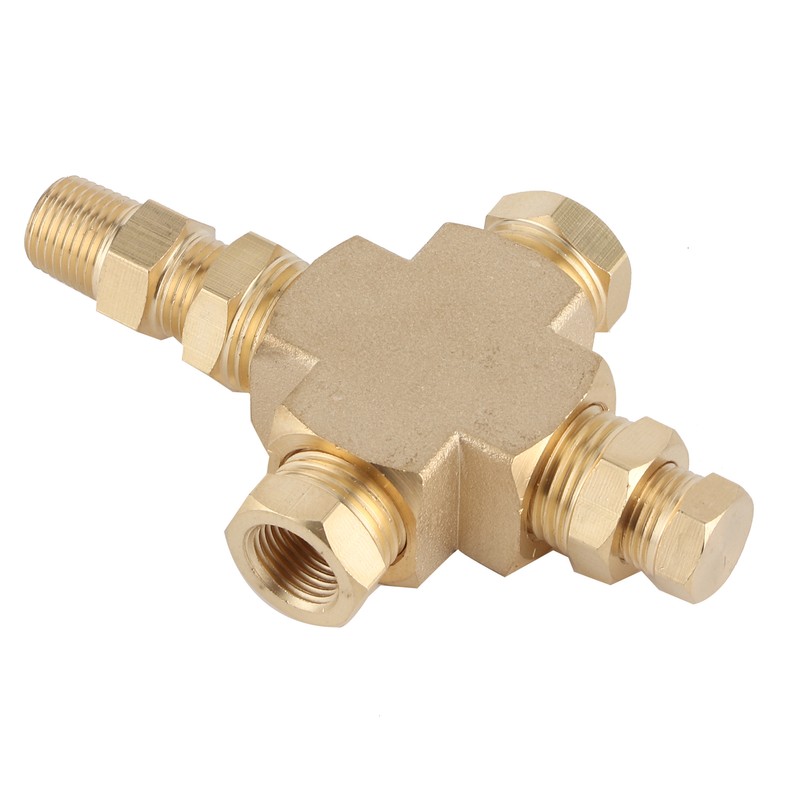 Sensor Adapter Distributor Oil Pressure Temperature Connector 1/8in‑27 NPT 1/4in‑18