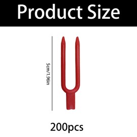 dangjuacua 200PCS Plant Pins Set – Strawberry Plant Support, Reusable Plastic Stolon Fastener, Vines Clamps, Garden Fork & Watermelon Fork for Farming, Gardening & Vine Securing