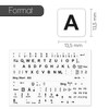 easydruck24de German Keyboard Sticker, Large White Stickers for German Keyboard