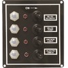 SeaSense LED Switch Panel 4 Gang with Breaker and Rubber