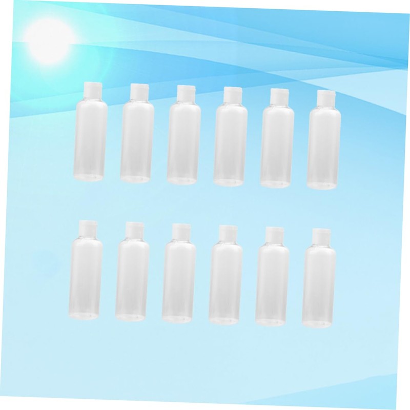 IWOWHERO 100ml Refillable Travel Shampoo Bottle 12 Pack Empty Cosmetics