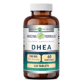 Amazing Formulas DHEA 100 Mg per Serving | 120 Tablets Supplement | (Dehydroepiandrosterone) | Non-GMO | Gluten-Free | Made in USA