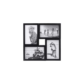 Malden 4x6 4-Opening Matted Collage Picture Frame, Displays Four, Black
