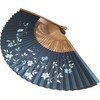 Hana-Kanzashi Women's Iron Wire Handled Fan Set with Stainless Steel