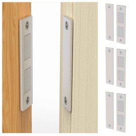 Suemisi Ultra Thin Cabinet Door Magnetic Catch, Strong Door Magnets and Adhesive Magnet Kitchen Drawer Latch Locks for Cabinet Closure (Silver 4PCS)