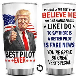20 oz Tumbler Aviation Gifts | Pilot Accessories for Men, Husband, Boyfriend, Son - Birthday, Christmas, Retirement