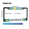 HOSNYE Sweden Flag License Plate Frame Sverige Swedish Country Study