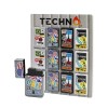 Techno Flip-Top Single Torch Lighters w/Designs- Table Top Display-12 Count