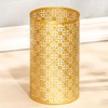 MOCOME Small Metal Garbage Can, Decorative Fans Waste Basket, Elegant