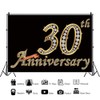 AOFOTO 7x5ft Happy 30th Anniversary Backdrop Silver Diamonds Father Mother