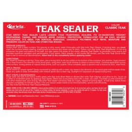 Star brite Teak Sealer - No Drip, Splatter-Free Formula - One Coat Coverage for All Fine Woods , 32 oz