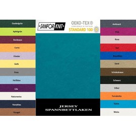 Exclusive Home Textile Jersey Fitted Sheet Elasticated Edging, 180 - 200 x 200 cm
