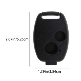 Geli Black 2-Button Empty Remote Key Fob Case Cover with Screwdriver Compatible with Jazz Compatible with Civic Compatible with Accord CRV FRV HRV