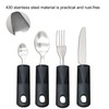HAPPOW 4Pcs Wide Handled Easy Grip Cutlery Set,Easy Grip Cutlery