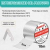 Cinta Adhesiva Aluminio Butilo Impermeable Con Cuchillo 10m
