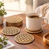 Flower of Life Wooden Coasters for Crystal Displays & Home