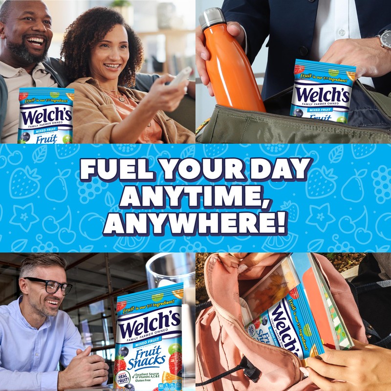 Welch's Fruit Snacks, Mixed Fruit, Perfect for School Lunches, Sharing